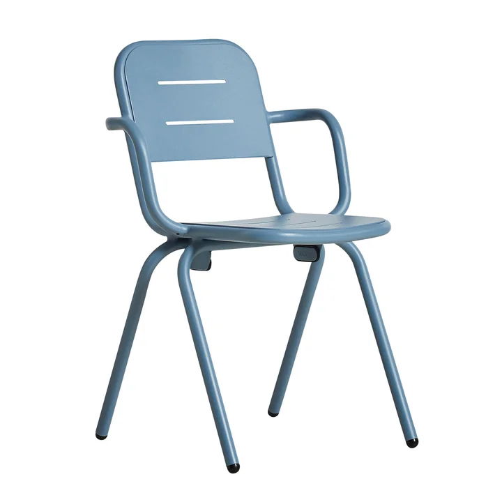 Fauteuil Ray Café par Woud en bleu