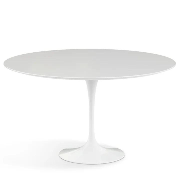 Saarinen Tulip Table de bistrot Ø 137 cm de Knoll en blanc