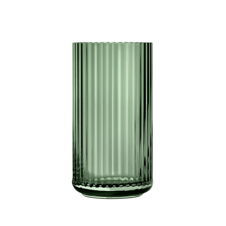 Vase en verre H 20 cm de Lyngby Porcelæn en vert