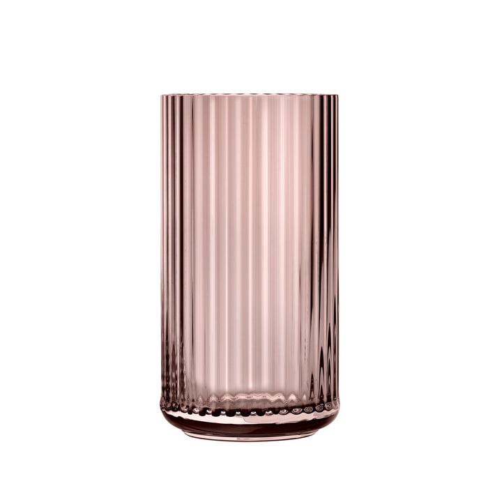 Vase en verre H 20 cm de Lyngby Porcelæn in burgundy
