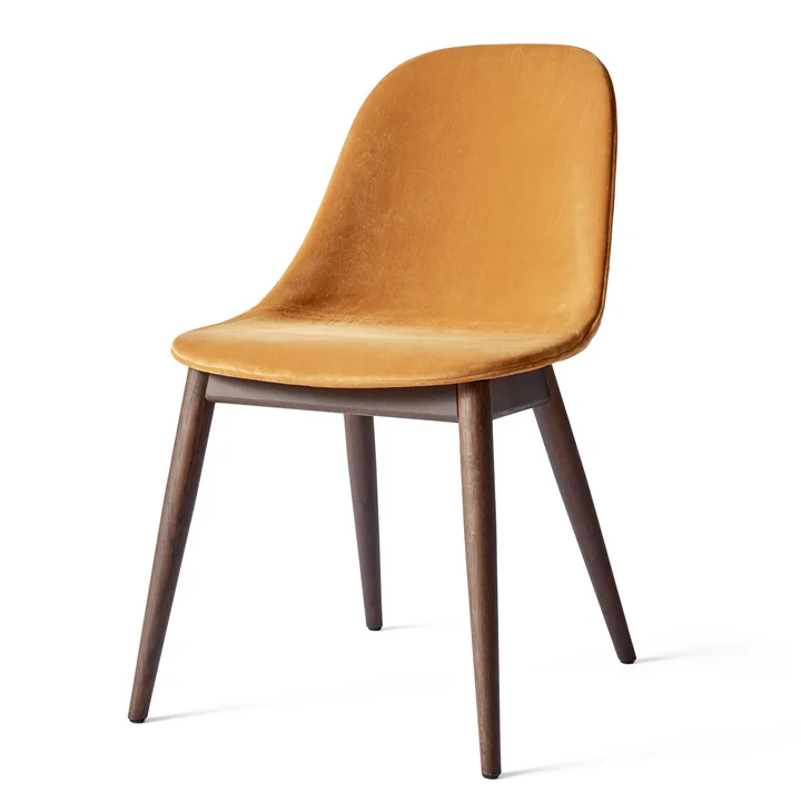 Harbour Dining Side Chair de Audo en brun teinté foncé en City Velvet