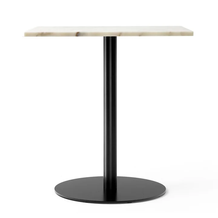 Harbour Column Table de bistrot 70 x 60 cm en marbre blanc / noir de Audo