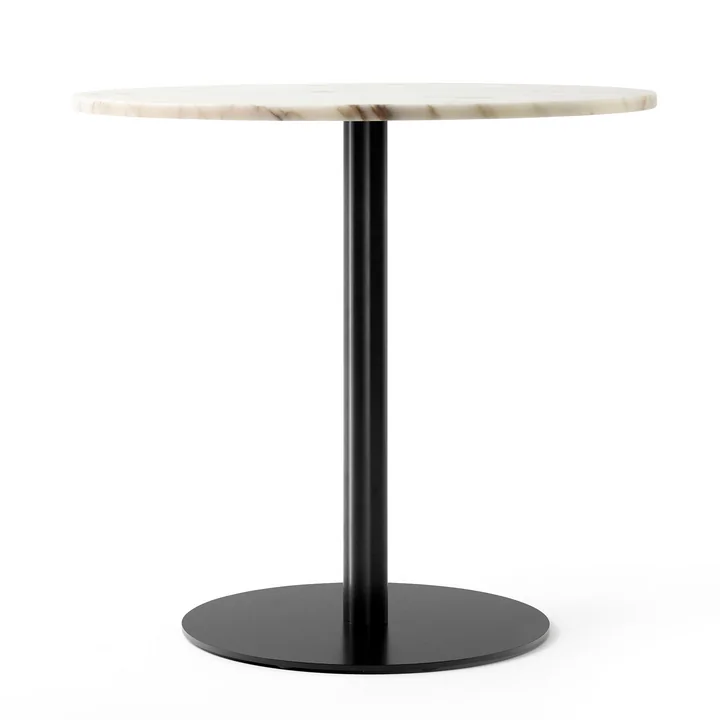 Harbour Column Table de bistrot Ø 80 cm en marbre blanc / noir de Audo