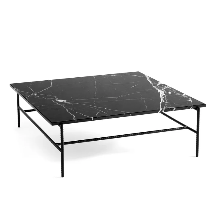 Rebar Coffee Table 100 x 104 cm de HAY en marbre / noir