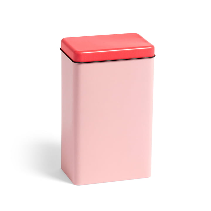 Boîte en fer-blanc par Sowden Boîte de rangement par Hay en rose