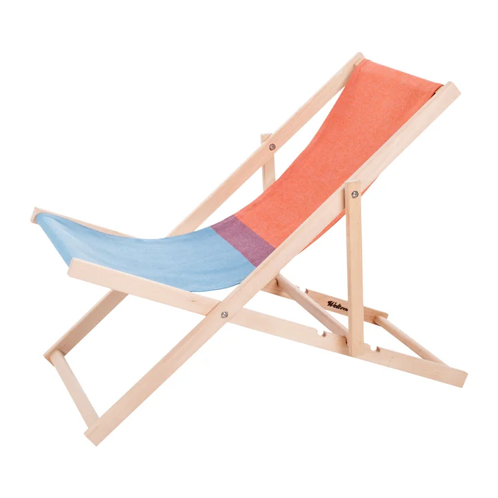 Chaise de plage en rouge / bleu par Weltevree 