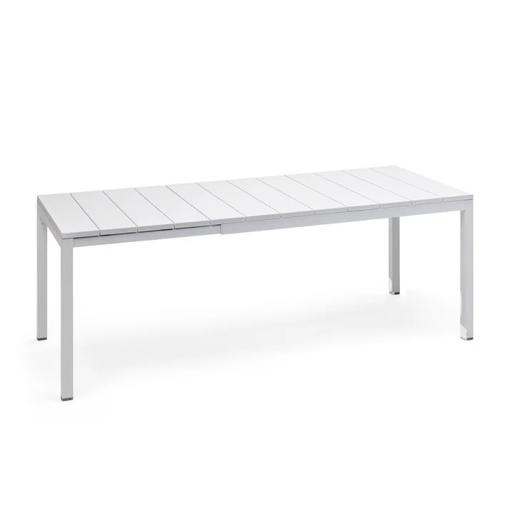 Rio table à glissière 140 en blanc par Nardi