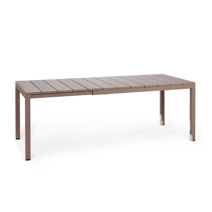 La table à rallonges Rio 140 en tortora de Nardi