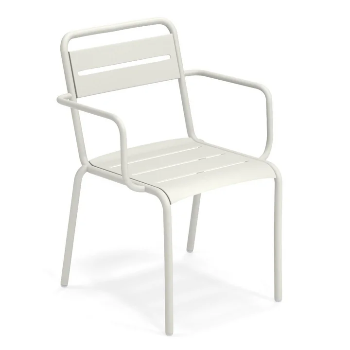 Star Chaise avec accoudoirs en blanc de Emu