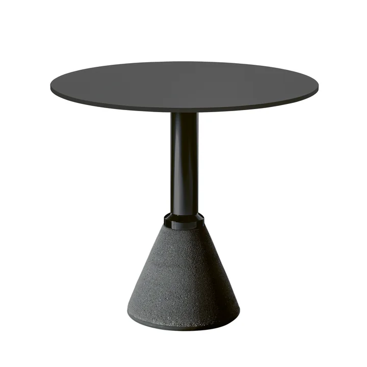 Table One Bistro Ø 79 cm en noir / noir par Magis