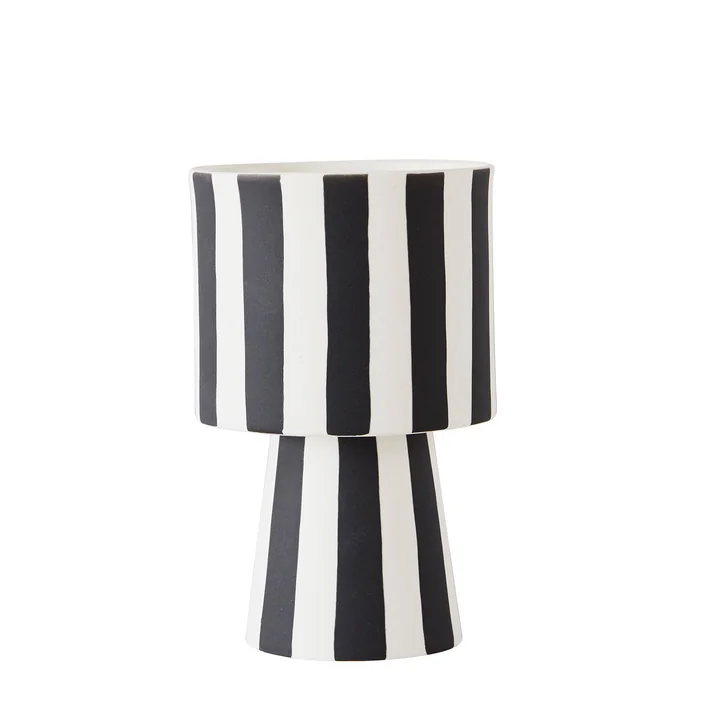 Cache-pot Toppu Ø 10 x H 15 cm de OYOY en noir / blanc