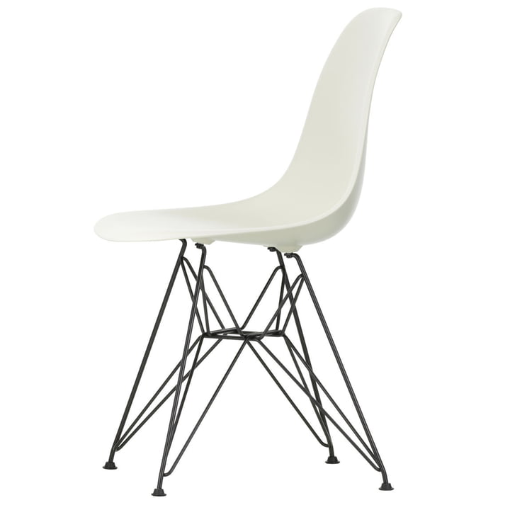 Chaise Eames Plastic Side Chair DSR by Vitra en pierre basique foncée / cailloutis