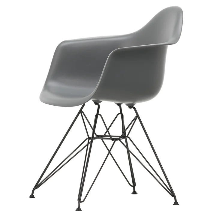 Eames Plastic Armchair DAR de Vitra en basic dark / gris granit