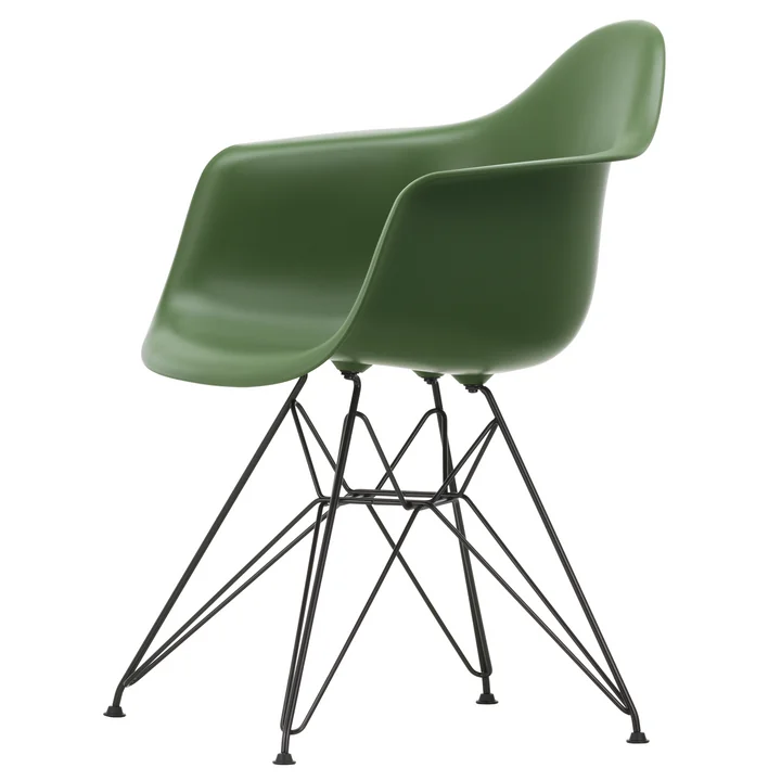 Eames Plastic Armchair DAR de Vitra in basic dark / forest
