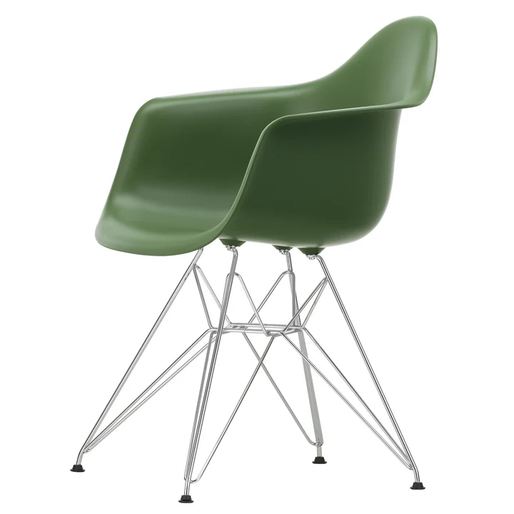 Eames Plastic Armchair DAR de Vitra en chromé / forest