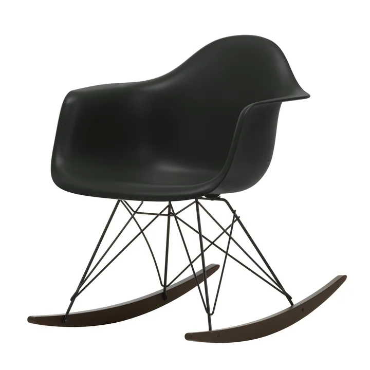 Eames Plastic Armchair RAR de Vitra en érable foncé / basic dark / noir profond