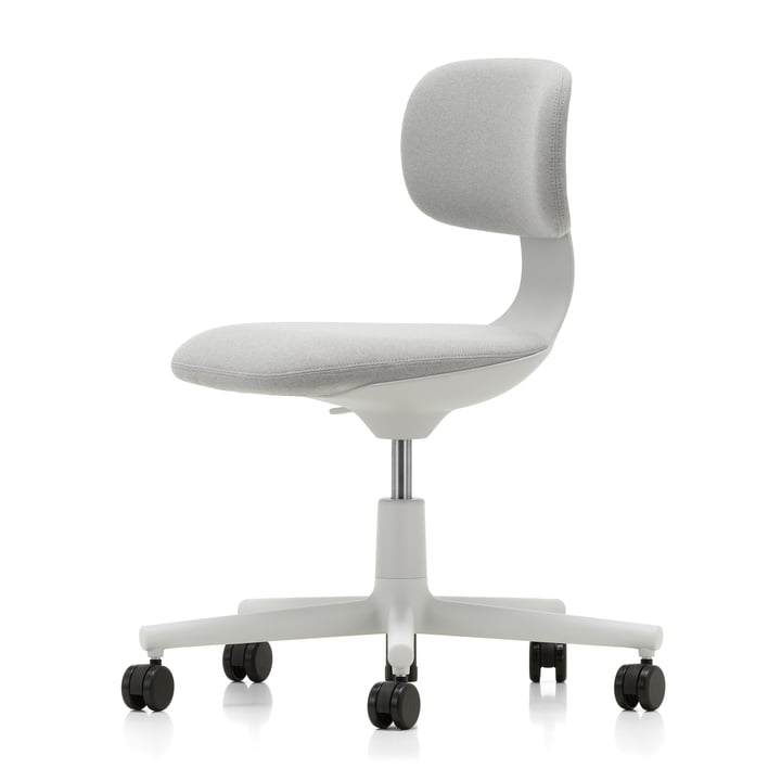 Rookie Chaise de bureau de Vitra en soft grey / Plano blanc crème / gris sierra