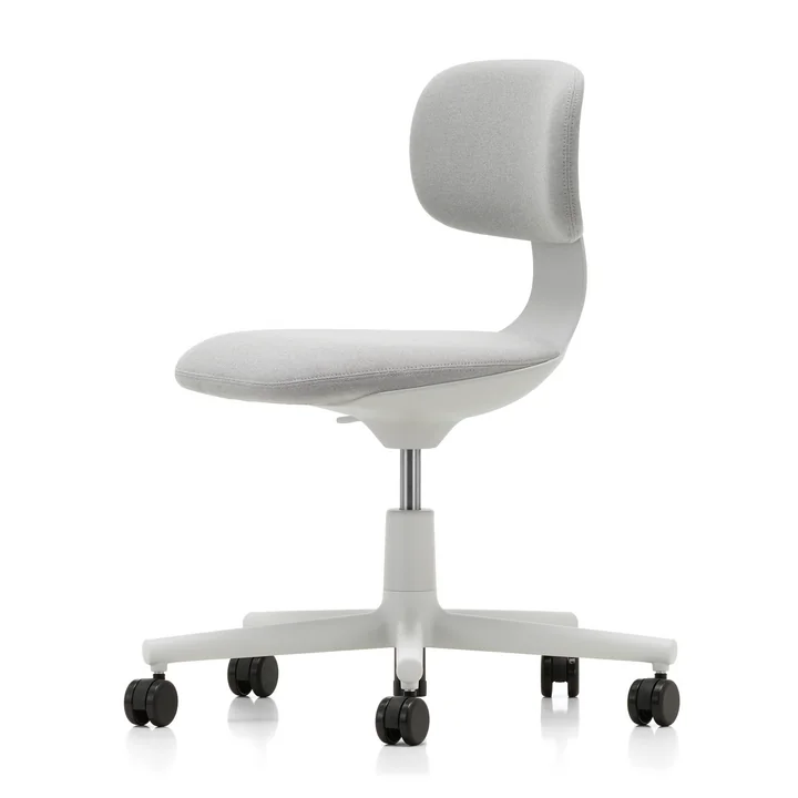 Rookie Chaise de bureau de Vitra en soft grey / Plano blanc crème / gris sierra