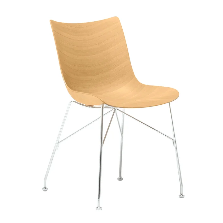 Chaise P/Wood de Kartell en chromé / brillant
