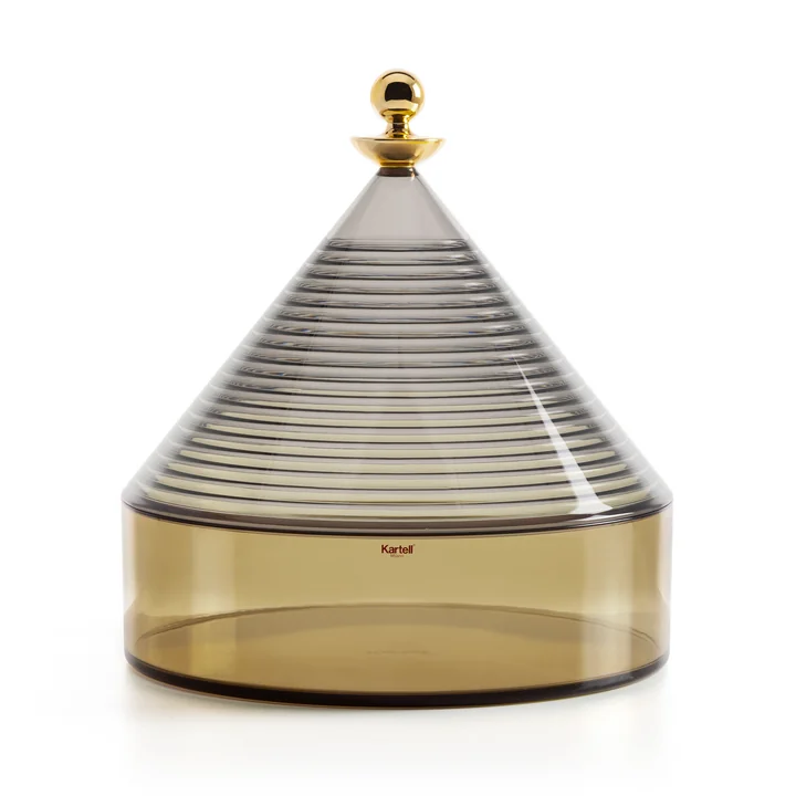 Boîte de rangement Trullo de Kartell en gris fumé / vert