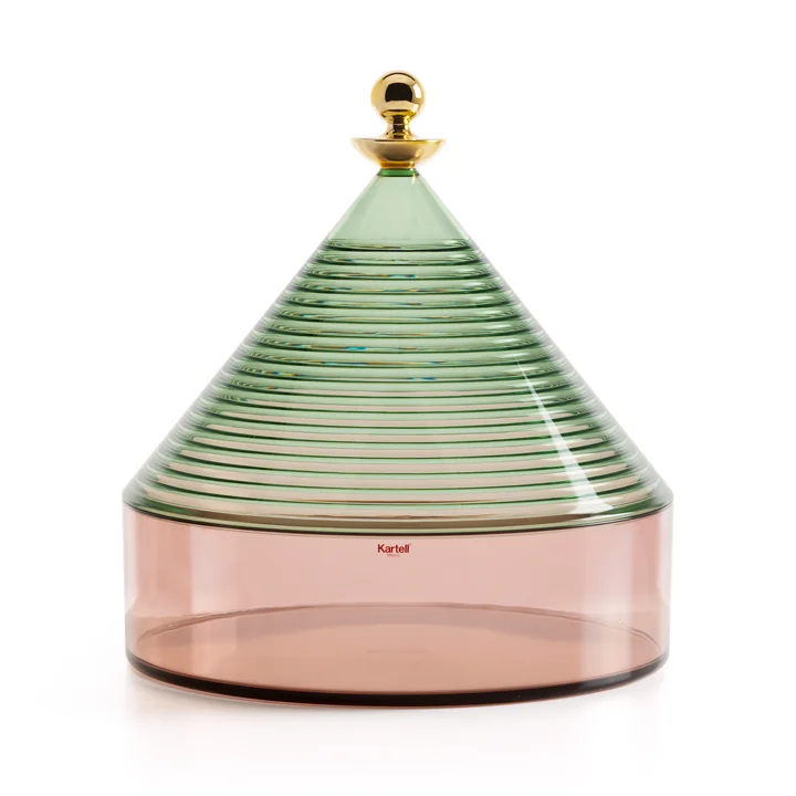 Trullo conteneur de stockage de Kartell en vert sauge / rose