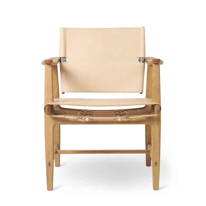 BM1160 Huntsman Chair, chêne huilé / cuir de selle naturel (ferrures en acier inoxydable) par Carl Hansen