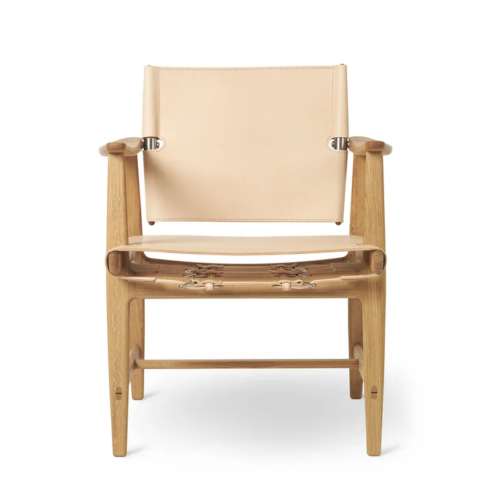 BM1160 Huntsman Chair, chêne huilé / cuir de selle naturel (ferrures en acier inoxydable) par Carl Hansen