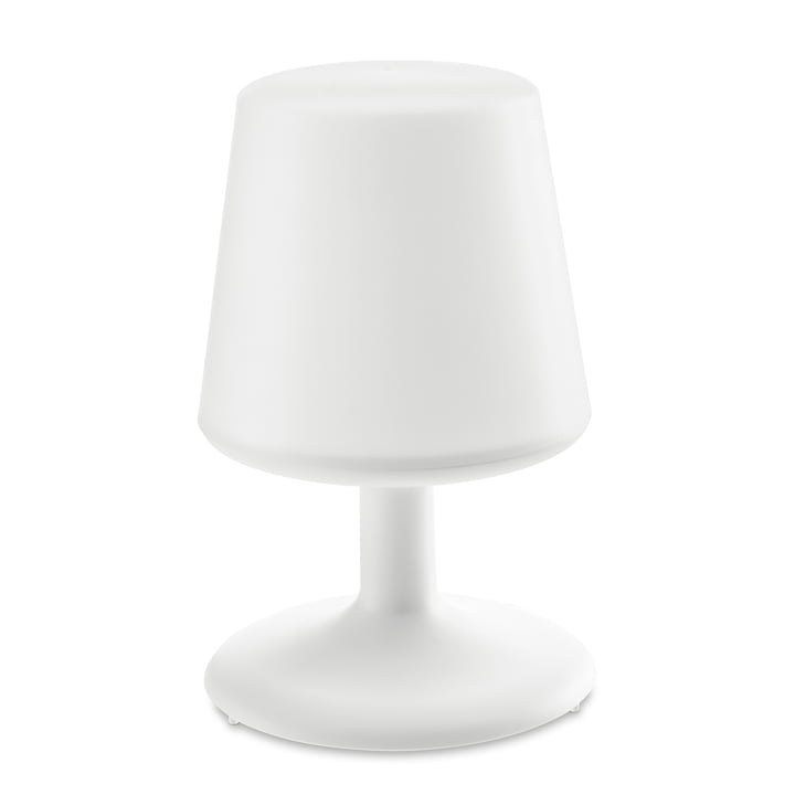 Lampe de table sans fil en coton blanc par Koziol 