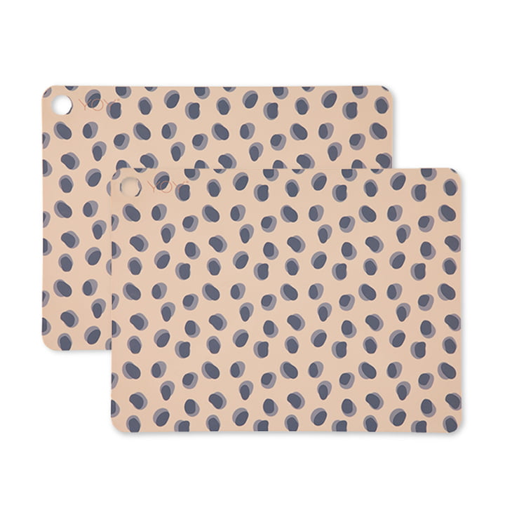 Set de table Leopard Dots, 45 x 34 cm en chameau (set de 2) par OYOY 