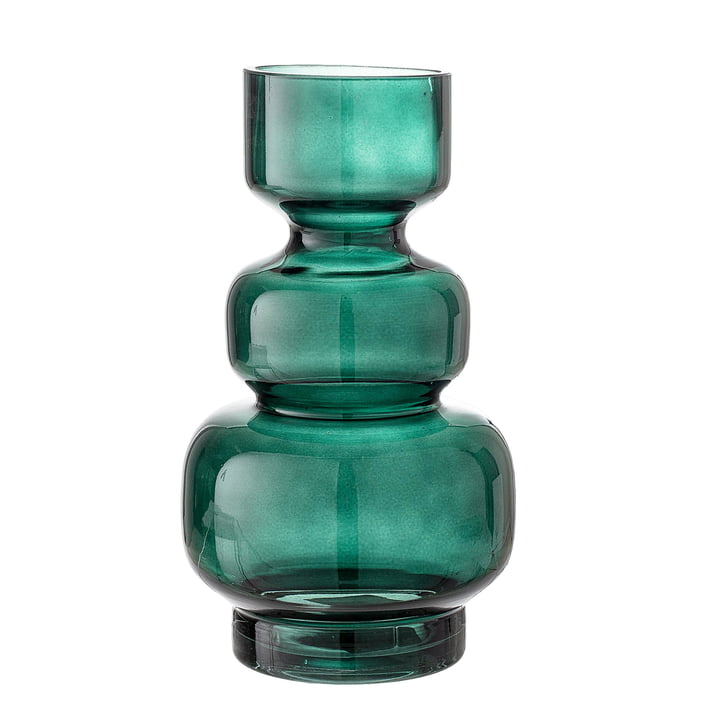 Vase en verre Ø 14,5 x H 25 cm de Bloomingville en vert