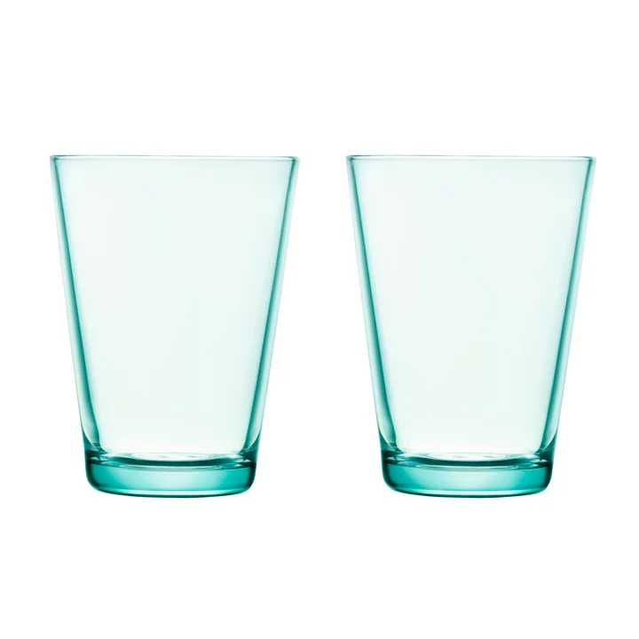 Kartio Verre à boire 40 cl (set de 2) de Iittala en vert d'eau