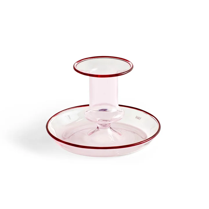 Flare Bougeoir, Ø 11 x H 7,5 cm en rose de HAY