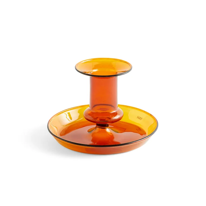 Flare Bougeoir, Ø 11 x H 7,5 cm en ambre de HAY
