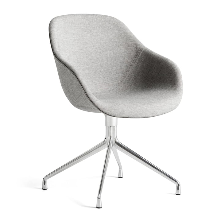 About A Chair AAC 121, aluminium poli / Remix 133 gris par Hay