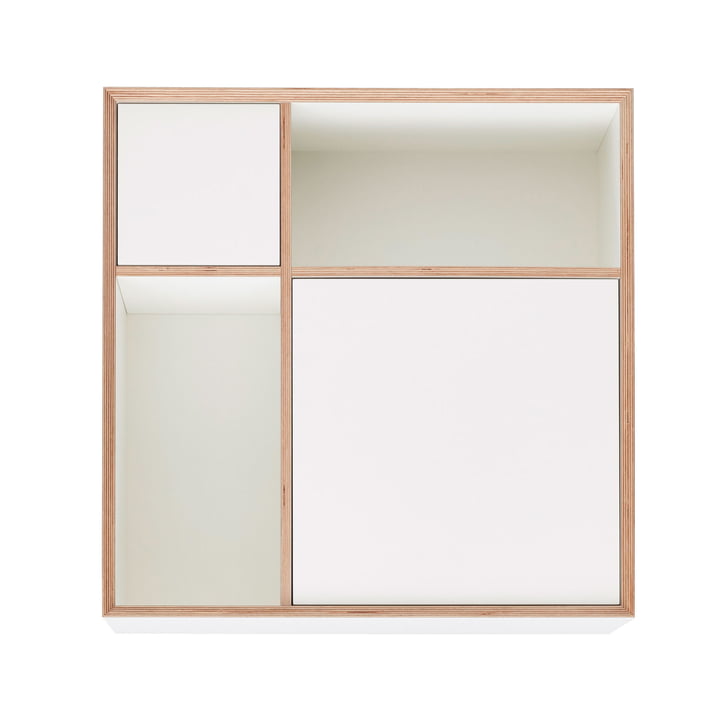 Vertiko Ply Sideboard Three de Müller Small Living en CPL blanc pur (RAL 9010)