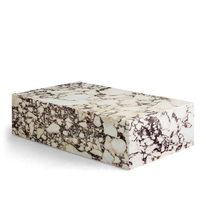 Plinth Table basse low, rose de Audo