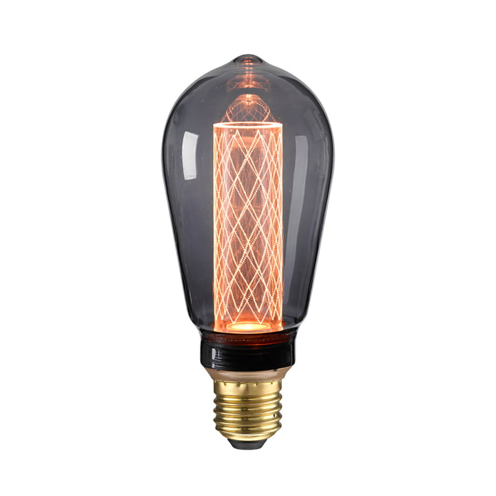 Ampoule LED Circus Ø 65 mm, E27 / 2.5 W, noire par NUD Collection