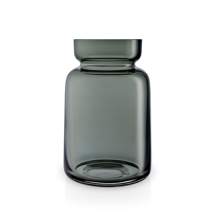 Vase en verre Silhouette H 18,5 cm d'Eva Solo en gris fumé