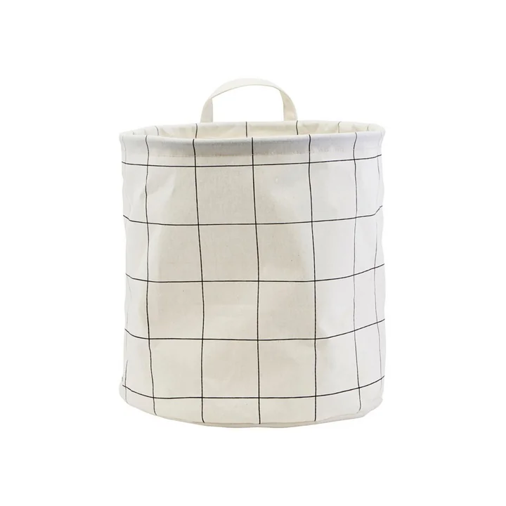 Panier de rangement Carrés Ø 30 x H 30 cm de House Doctor en noir / blanc