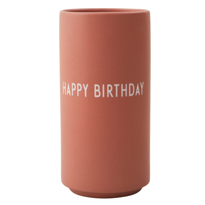 AJ Vase en porcelaine préféré Happy Birthday par Design Lettres nues