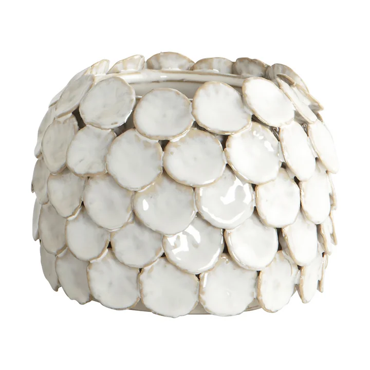 Vase à pois H 10 cm de House Doctor en blanc