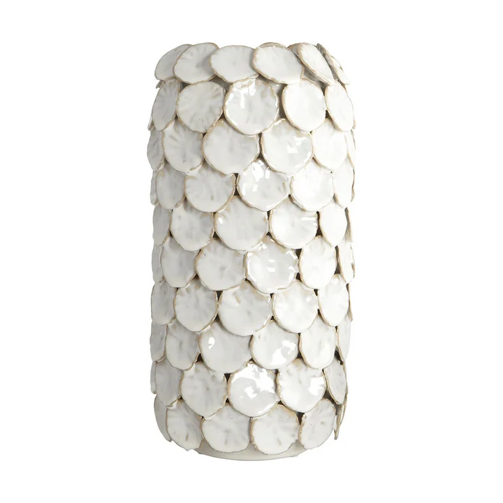 Vase à pois H 30 cm de House Doctor en blanc