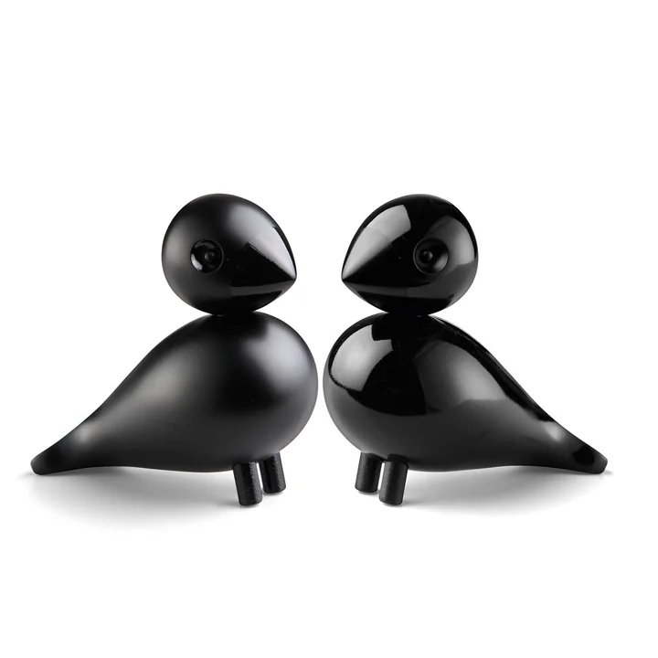 Ensemble de 2 tourterelles par Kay Bojesen en hêtre noir