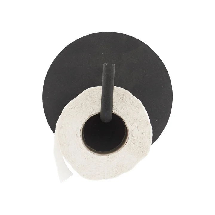 Porte-papier hygiénique texte, noir par House Doctor