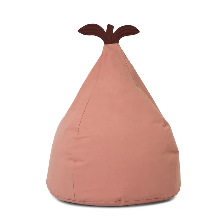 Poire Pouf de Ferm Living en dusty rose