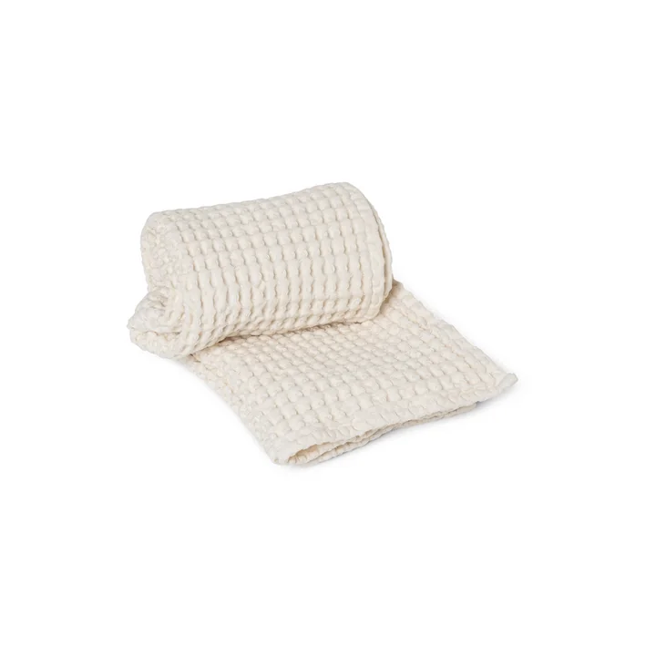 Organic Serviette 100 x 50 cm de Ferm Living en blanc