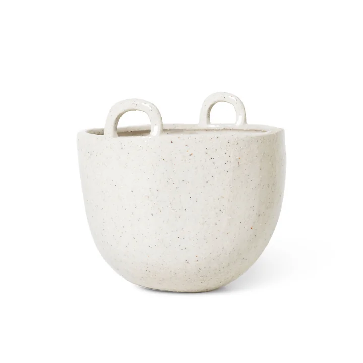 Speckle Pot à plantes, Ø 18,5 x H 19 cm de Ferm Living en blanc cassé