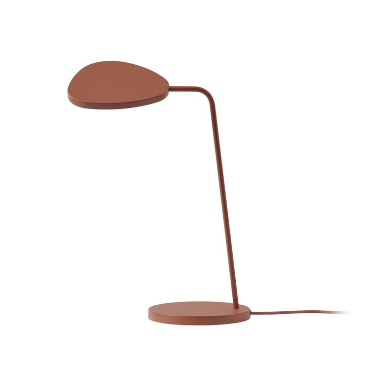 Lampe de table LED à feuille Muuto en cuivre-brun