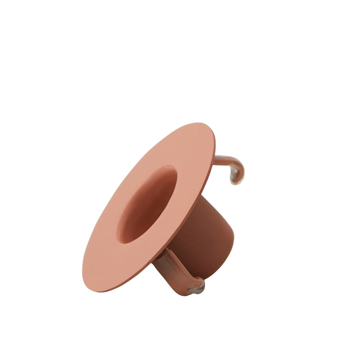 Bougeoir pour mini mug et vase en porcelaine AJ par Design Letters in nude
