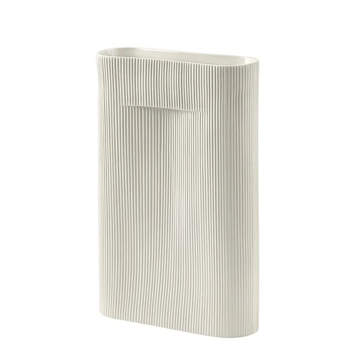 Ridge Vase H 48,5 cm de Muuto en blanc cassé